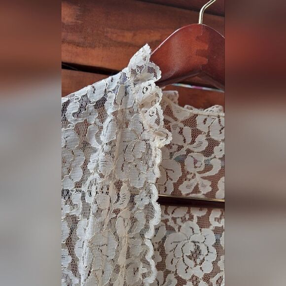 Vintage Intime California Sheer Lace Cardigan Vest 1960s Size Small - Picture 7 of 11